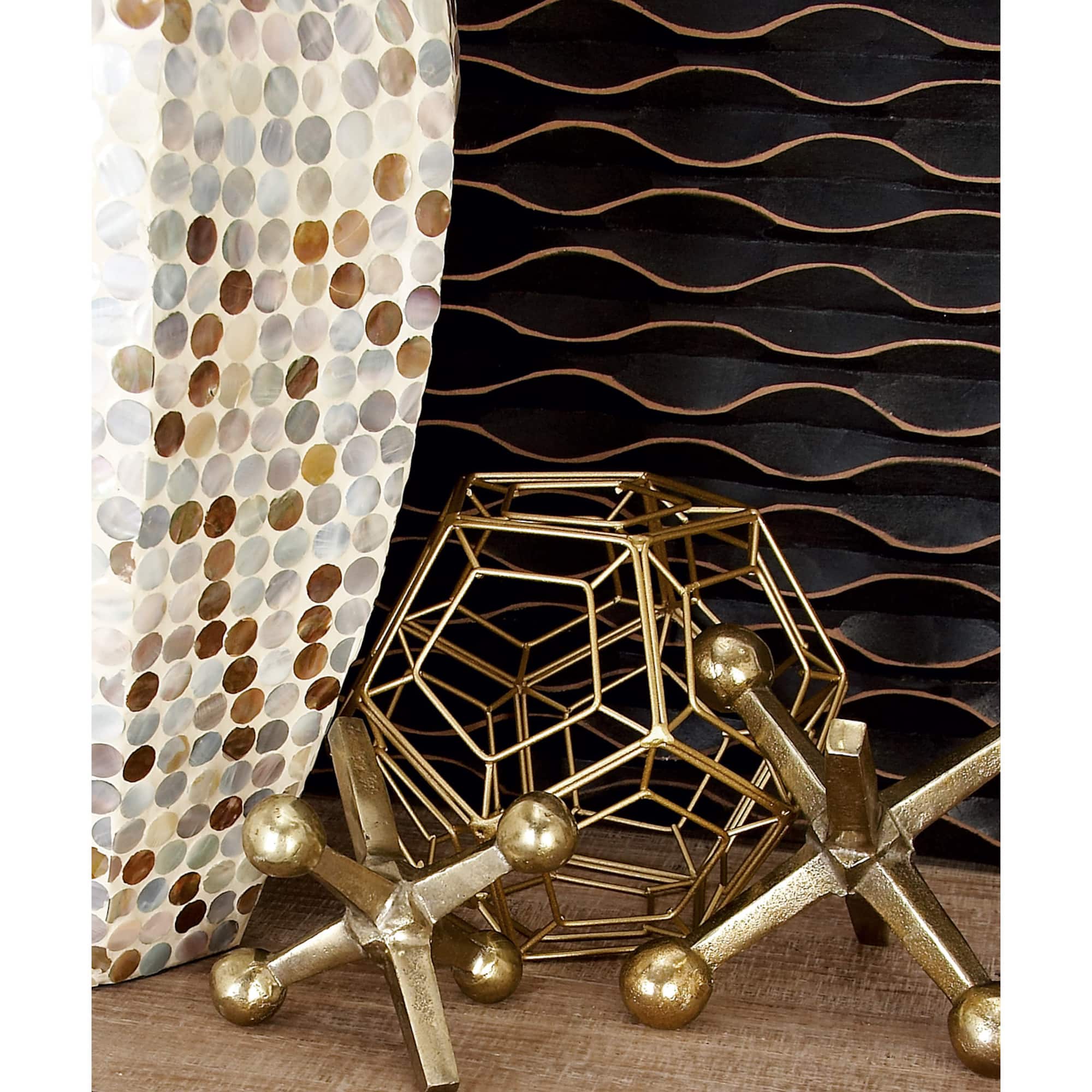 Bronze & Gold Metal Modern Orb Set